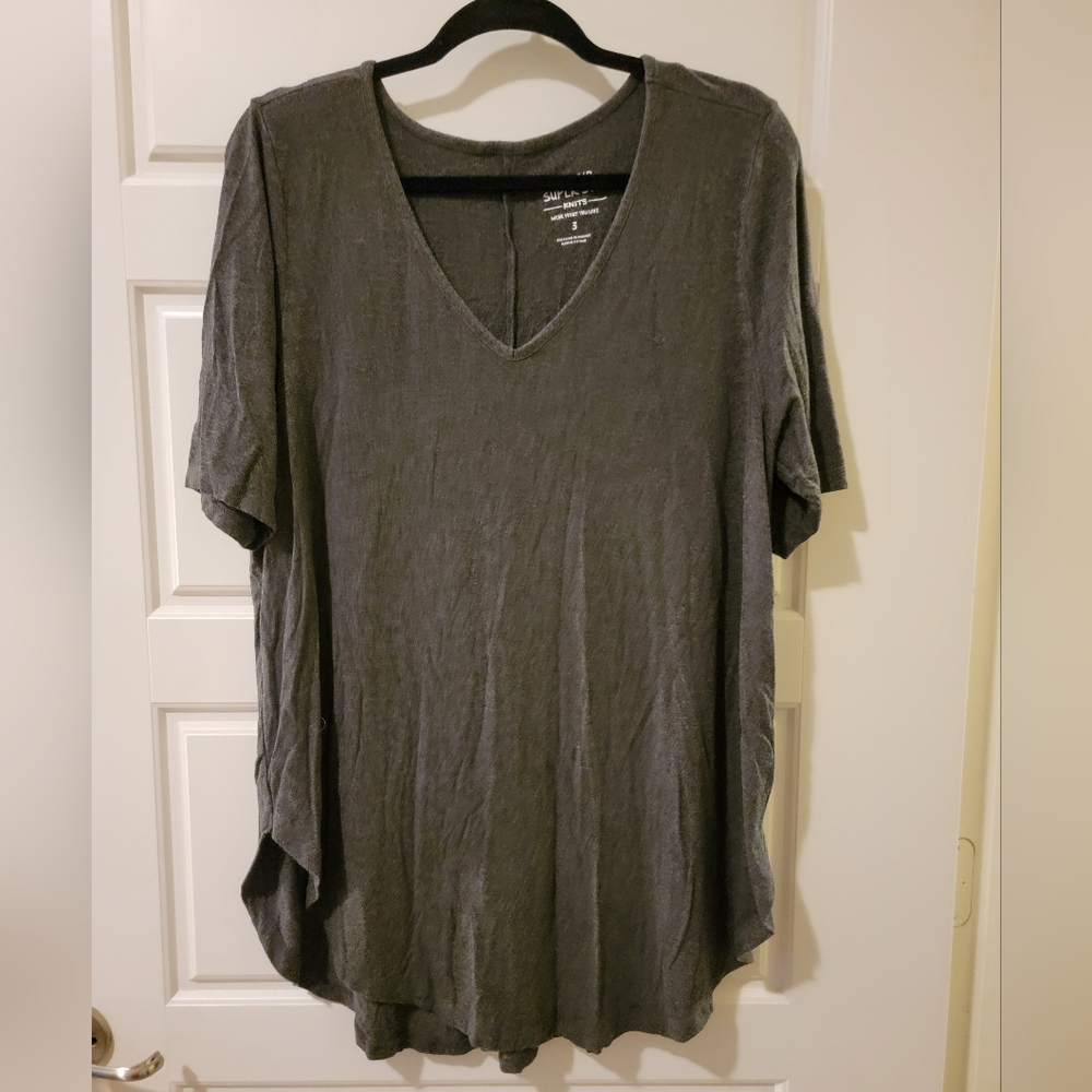 Torrid Green Asymmetrical Relaxed T-Shirt